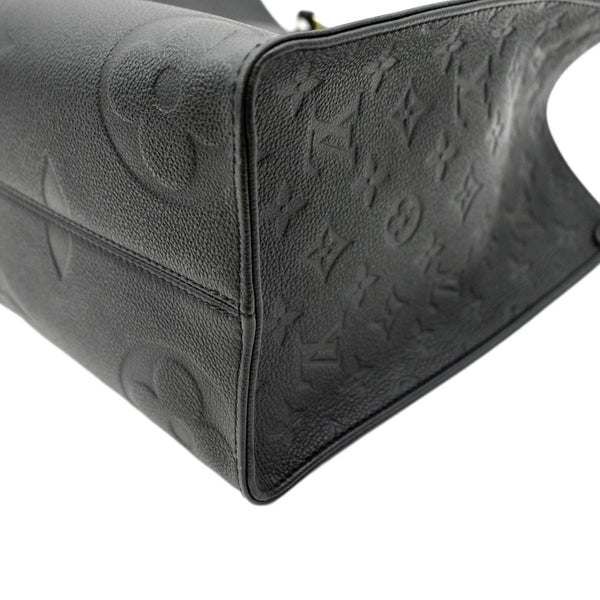LOUIS VUITTON Onthego MM Giant Monogram Empreinte Leather Tote Bag Black