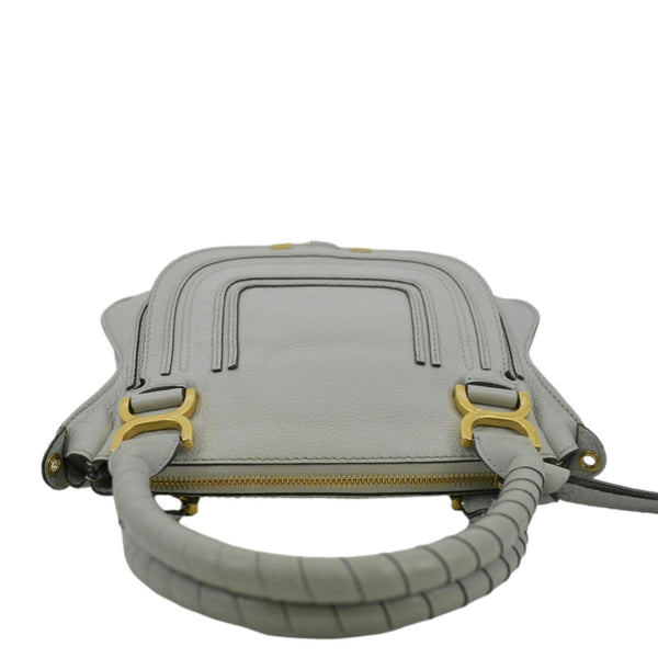 CHLOE Marcie Small Calfskin Leather Shoulder Bag Grey