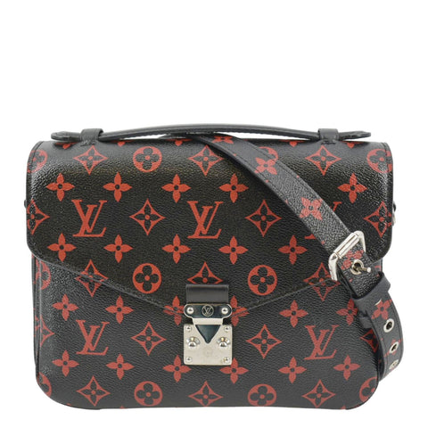 LOUIS VUITTON Metis Pochette Monogram Infrarouge Crossbody Bag Glossy Red