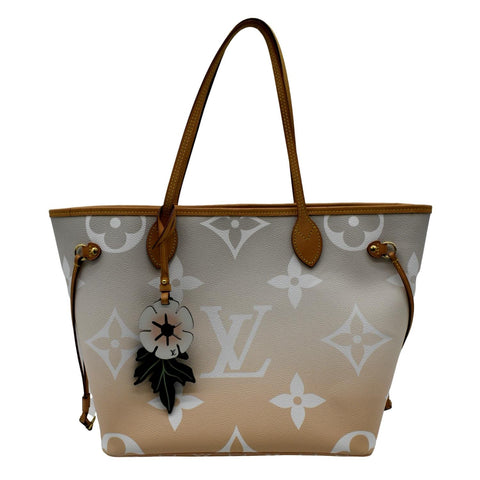 LOUIS VUITTON Neverfull MM By The Pool Monogram Giant Tote Bag Brume