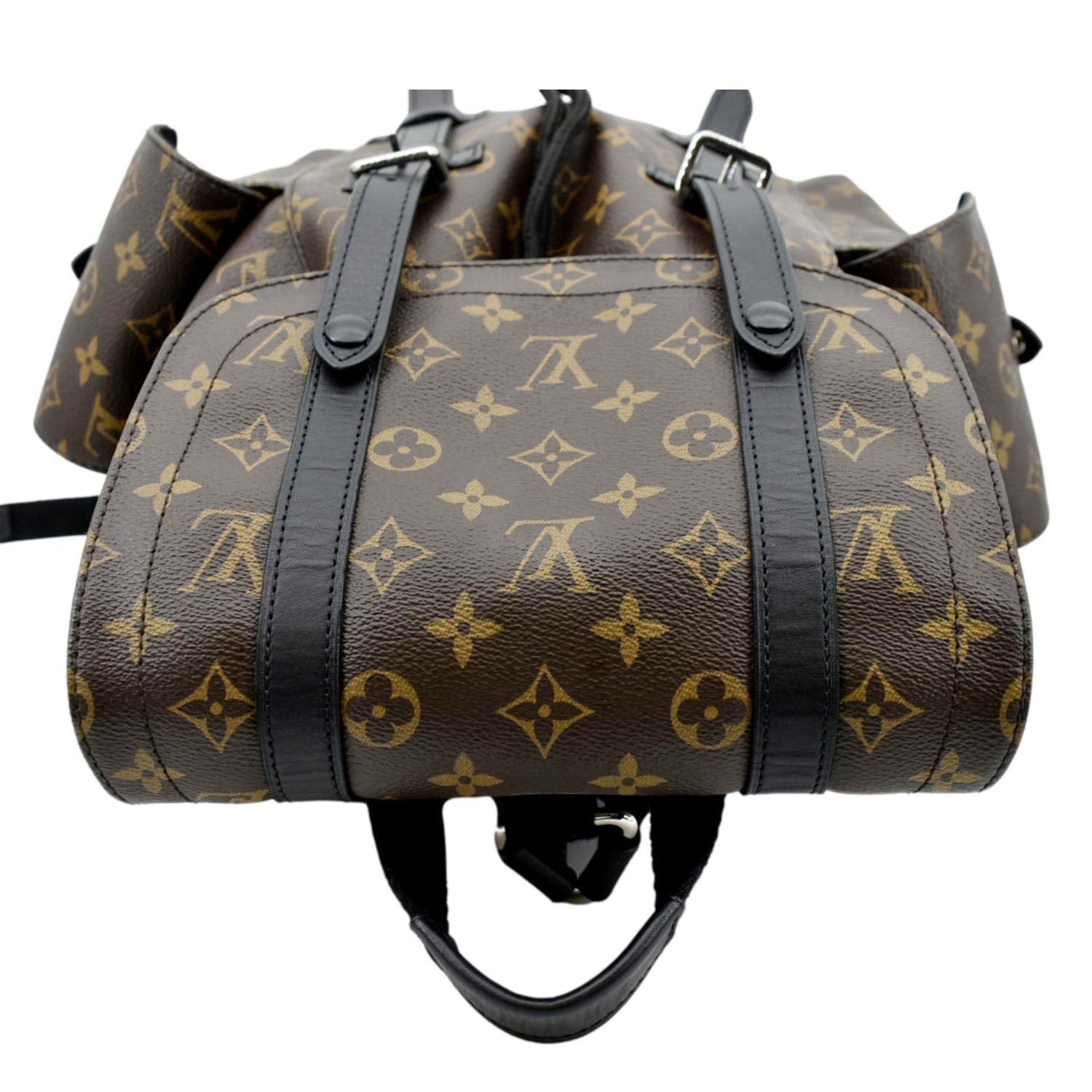 louis vuitton christopher backpack color LOUIS VUITTON Christopher Monogram Macassar Canvas Backpack Bag Brown