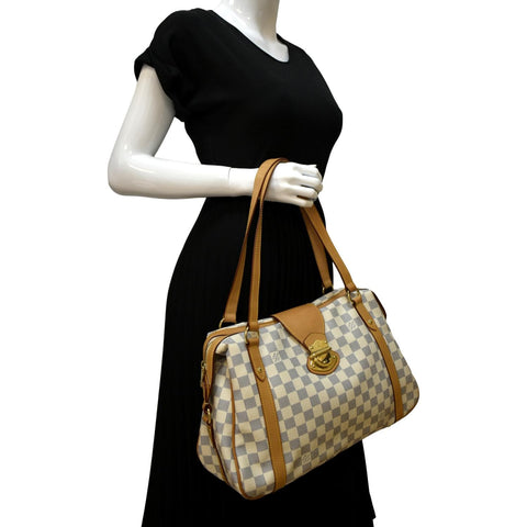 LOUIS VUITTON Stresa PM Damier Azur Shoulder Bag White