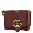 GUCCI Arli Medium Suede Leather Crossbody Bag Red 550126