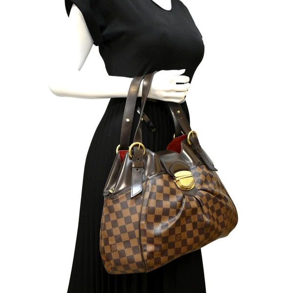 Louis Vuitton  Sistina GM Damier Ebene Shoulder Bag - Full View