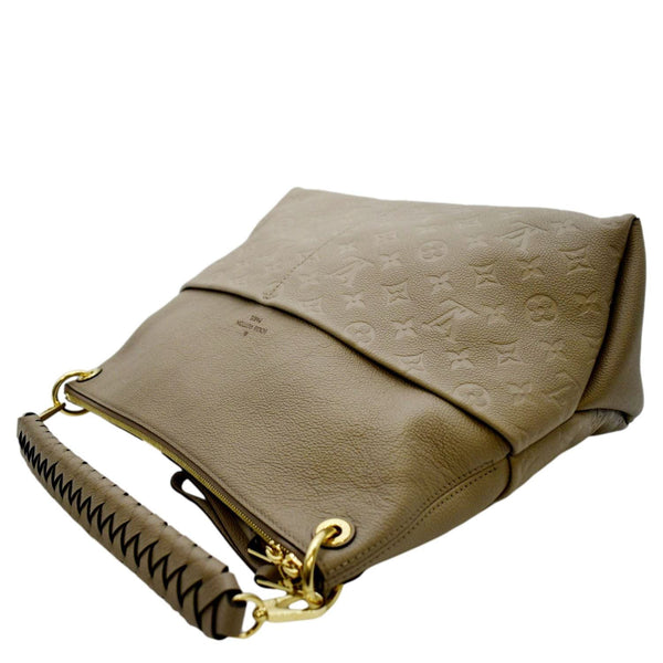 LOUIS VUITTON Maida Monogram Empreinte Leather Hobo Shoulder Bag Dune