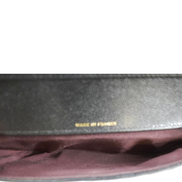 CHANEL Quilted Caviar Leather Chain Crossbody Glasses Case Bag Black