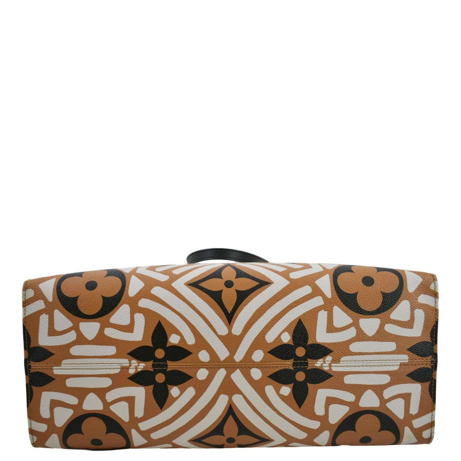 Louis Vuitton ONTHEGO GM Crafty Tote Bag Monogram M45359 Caramel Purse Auth  New