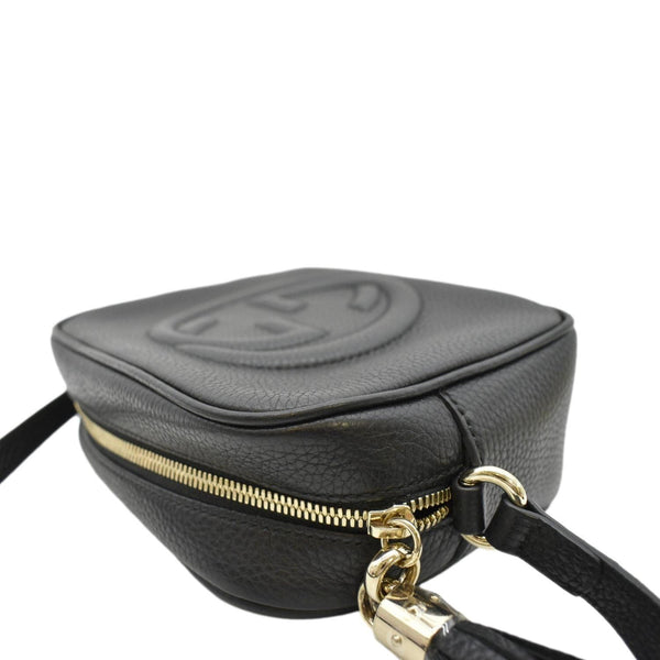 GUCCI Soho Disco Small Leather Crossbody Bag Black 308364