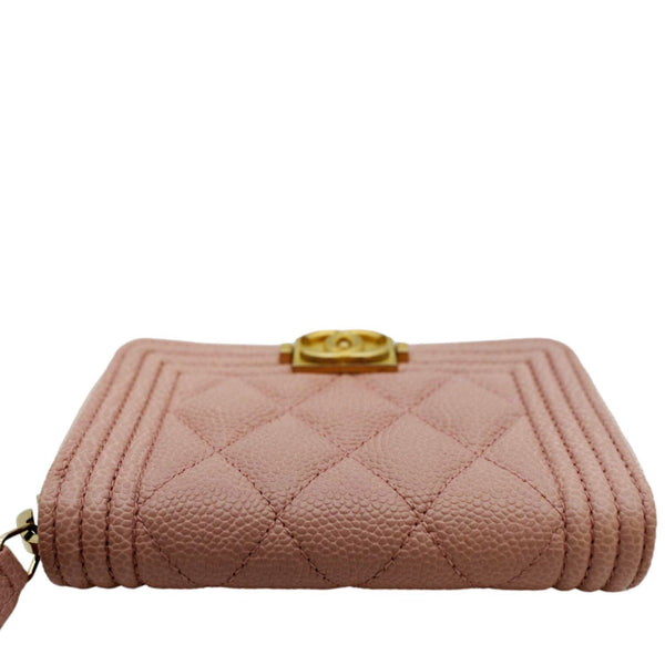 CHANEL Small Coin Purse Pink Caviar Light Gold Hardware 2018  BoutiQi Bags