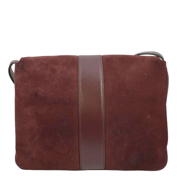 GUCCI Arli Medium Suede Leather Crossbody Bag Red 550126