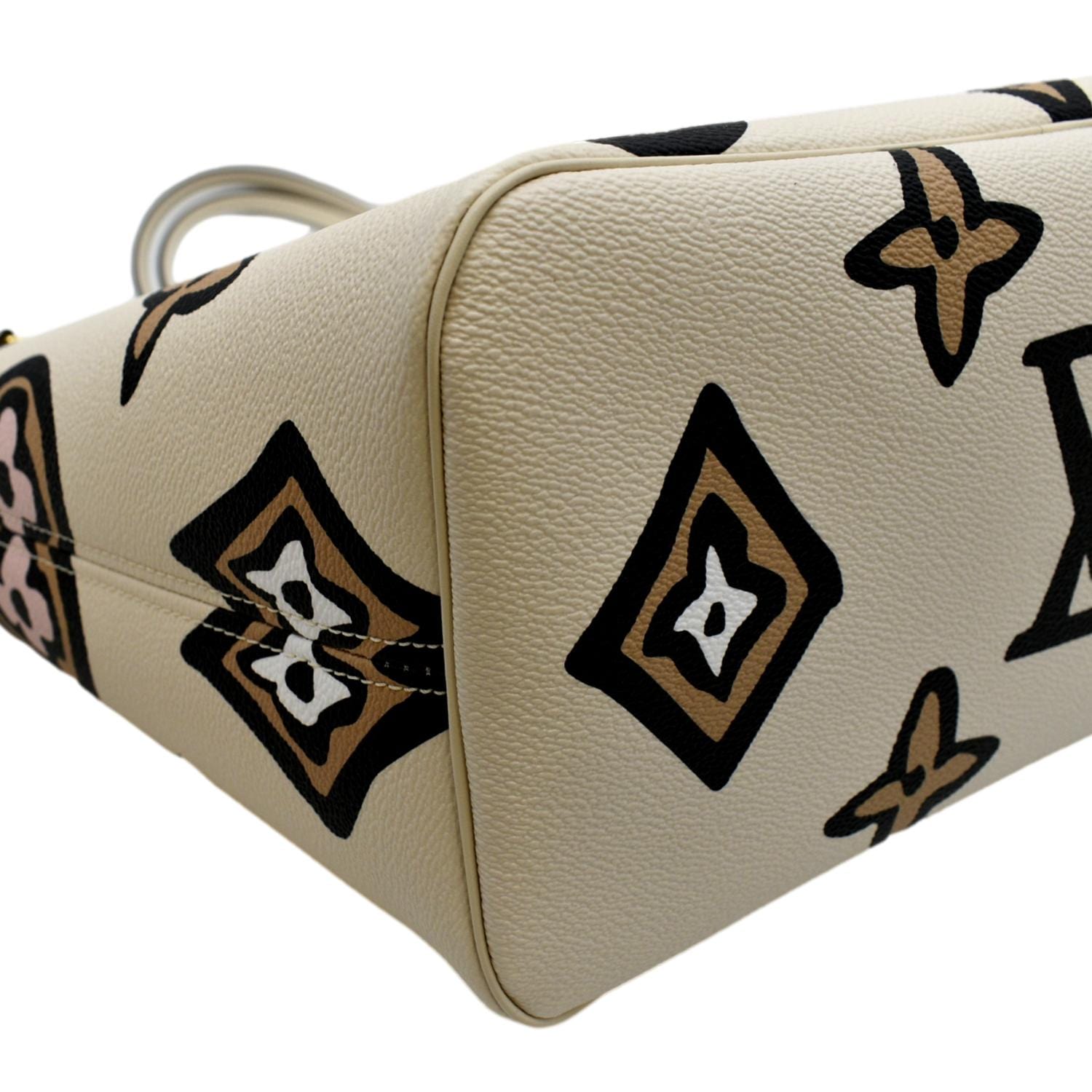 🍀LOUIS VUITTON Wild At Heart Neverfull MM Creme Black Tote