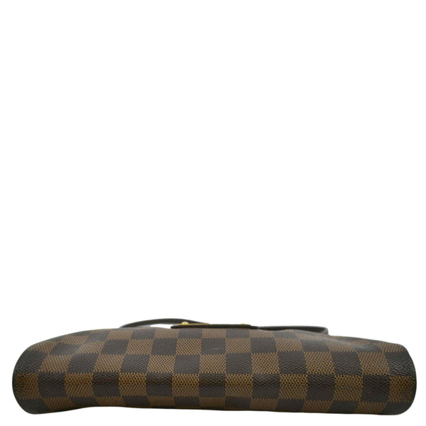 LOUIS VUITTON Eva Pochette Damier Ebene Clutch Crossbody Bag Brown