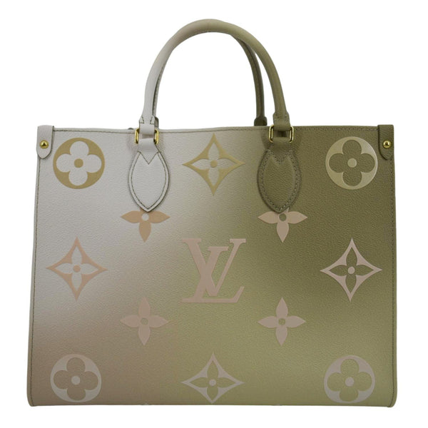 LOUIS VUITTON Onthego Spring City Giant Monogram Leather Shoulder Bag Bicolor