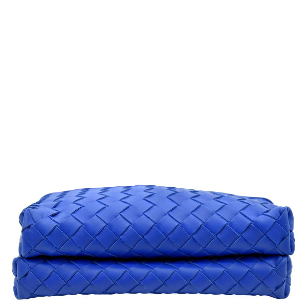 BOTTEGA VENETA Intrecciato Leather Crossbody Messenger Bag Blue