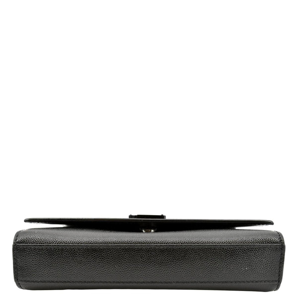 YVES SAINT LAURENT Kate Leather Chain Clutch Crossbody Bag Black