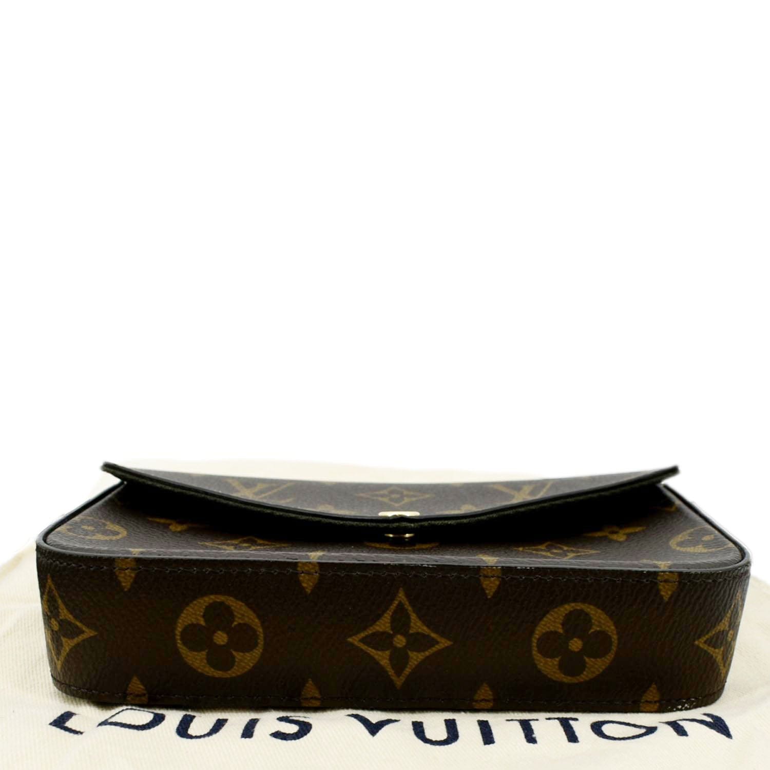 Louis Vuitton Felicie Strap & Go Handbag Monogram Canvas Brown 2311533