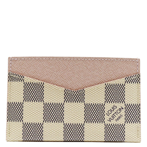 LOUIS VUITTON Damier Azur Card Holder White