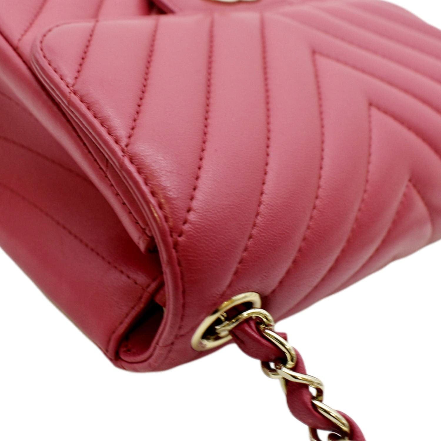 Chanel19 CC Woc Quilted Leather Wallet on Chain Crossbody Bag Pink