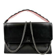 CHRISTIAN LOUBOUTIN Loubiblues Studded Leather Tote Shoulder Bag Black