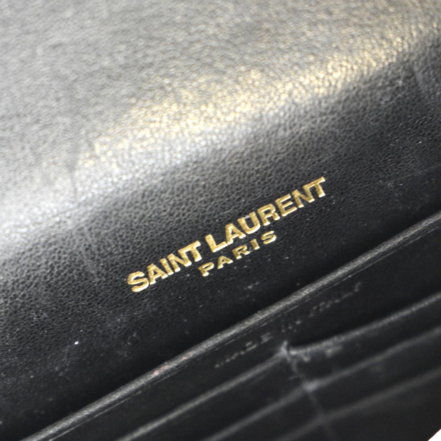Saint Laurent Patent Le Monogramme Crossbody Bag - Black Shoulder