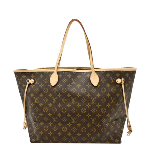 LOUIS VUITTON Neverfull GM Monogram Canvas Tote Bag Brown