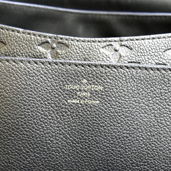 LOUIS VUITTON Blanche MM Empreinte Leather Shoulder Bag Black