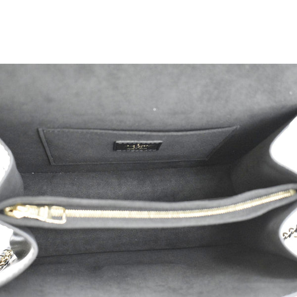 LOUIS VUITTON Dauphine MM Epi Leather Shoulder Bag Black