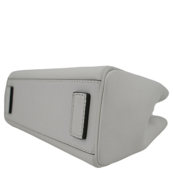 VERSACE La Medusa Leather Top Handle Shoulder Bag White