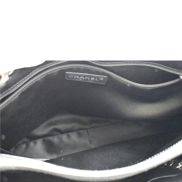 CHANEL Grand Shopping Quilted Caviar Leather GST Tote Bag Black