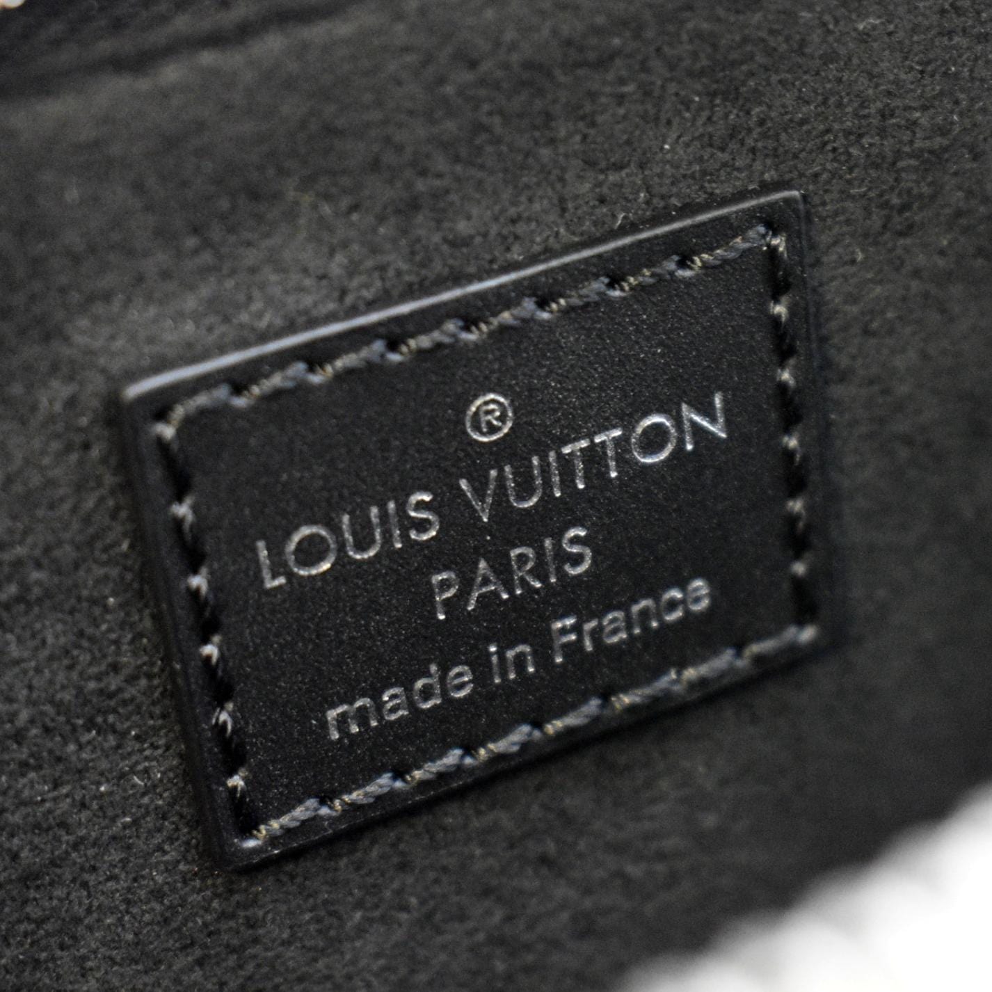 LOUIS VUITTON Nano Alma Epi Leather Top Handle Shoulder Bag Black