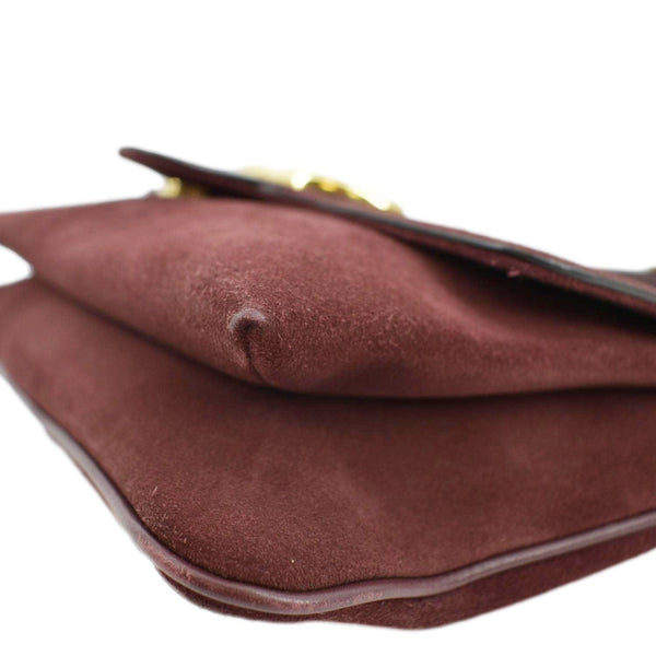 GUCCI Arli Medium Suede Leather Crossbody Bag Red 550126