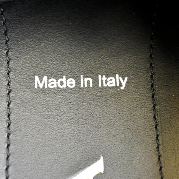 PRADA Logo Black And White Leather Sneakers Size 39 1/2