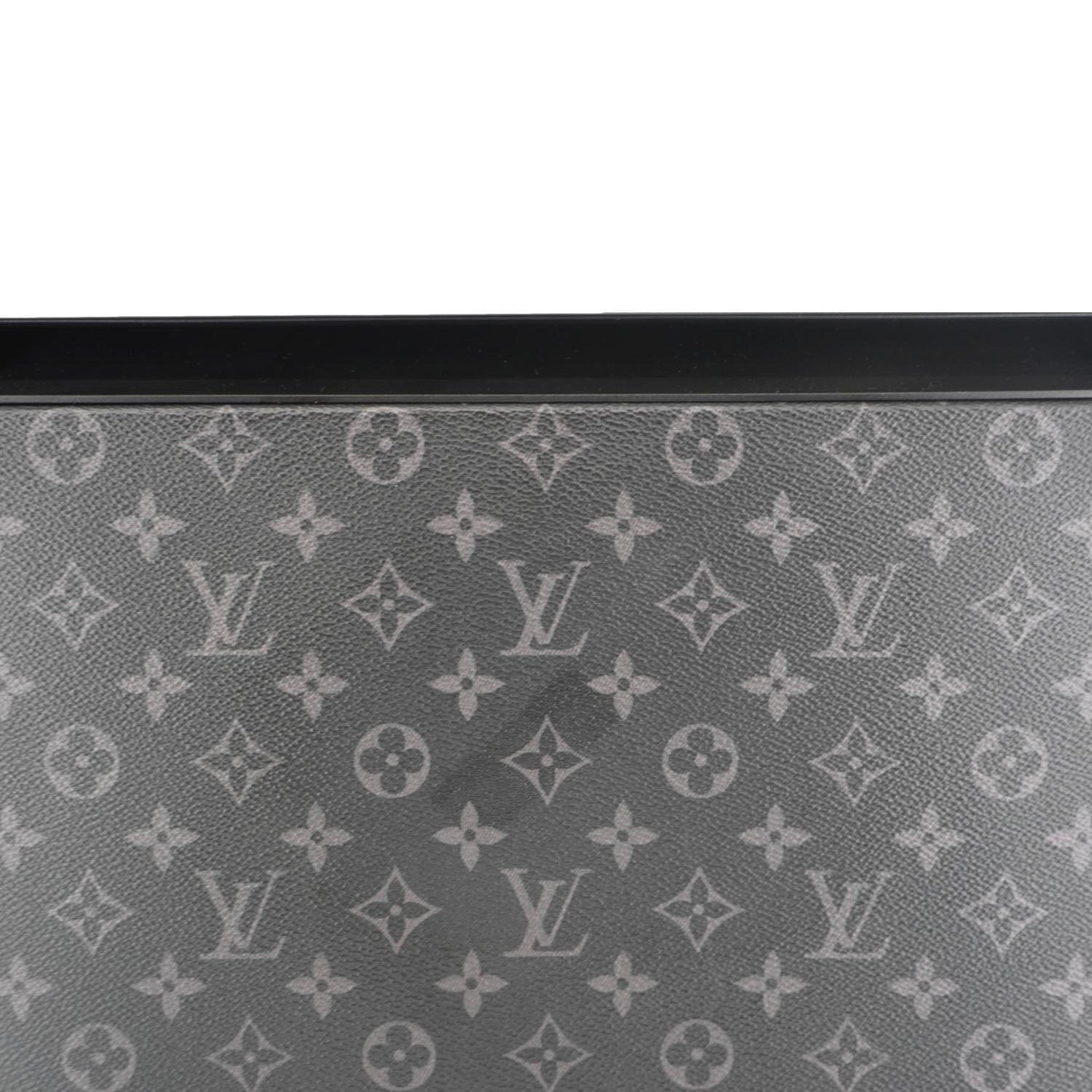 LOUIS VUITTON Horizon 55 Monogram Eclipse Canvas Rolling Suitcase Blac