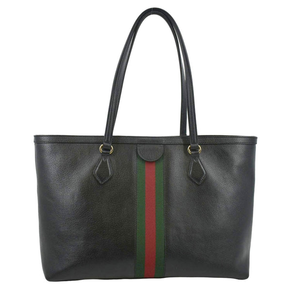 GUCCI Ophidia GG Jumbo Leather Tote Bag Black 631685