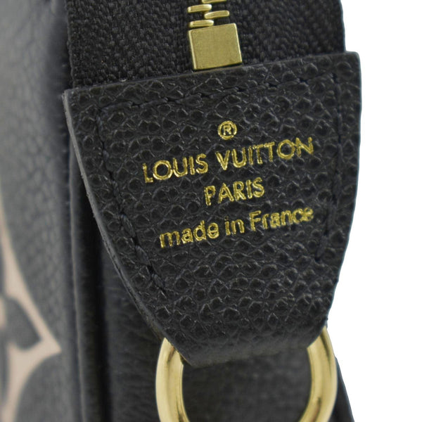LOUIS VUITTON Mini Pochette Bicolor Monogram Empreinte Accessoires Pouch Black