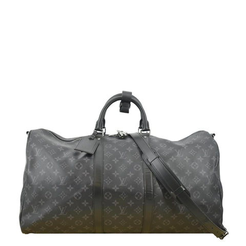 Louis Vuitton Wavy Keepall 50 Bandouliere Transparent EPI PVC Travel Bag White