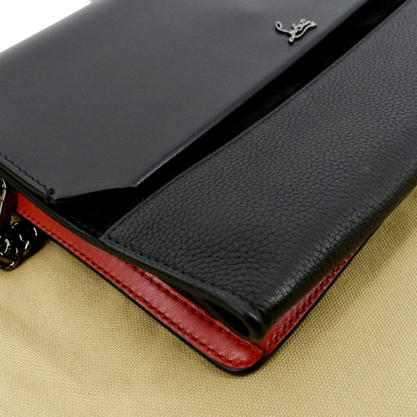 CHRISTIAN LOUBOUTIN Loubiblues Studded Leather Tote Shoulder Bag Black