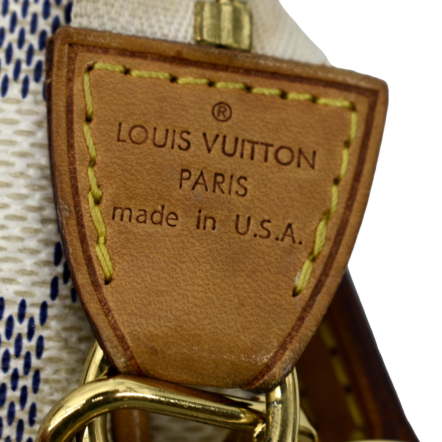 Louis Vuitton, Damier Azur Eva Pochette, cream white and…