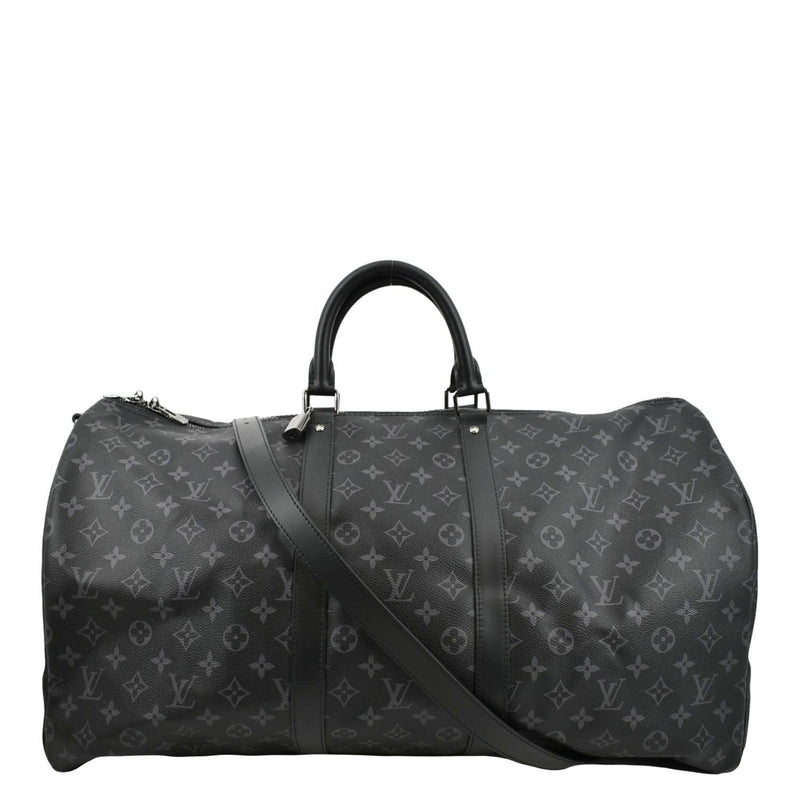 Louis Vuitton Keepall Bandouliere 55 Sunrise Monogram Eclipse Black/Grey/Multi  in Coated Canvas with Silver-tone - US
