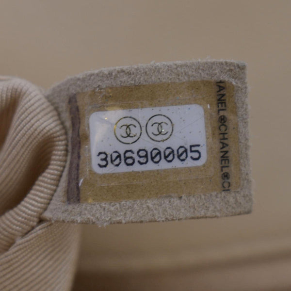 Chanel 19 Small Flap Quilted Lambskin Leather Shoulder Bag Beige