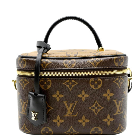 LOUIS VUITTON Vanity PM Monogram Reverse Canvas Crossbody Bag Brown
