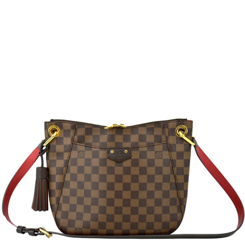 LOUIS VUITTON South Bank Besace Damier Ebene Crossbody Bag Brown