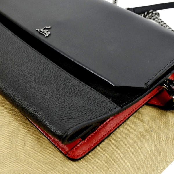 CHRISTIAN LOUBOUTIN Loubiblues Studded Leather Tote Shoulder Bag Black