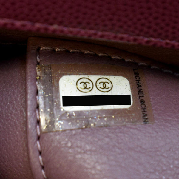 CHANEL Business Affinity Medium Flap Quilted Caviar Shoulder Bag Pink