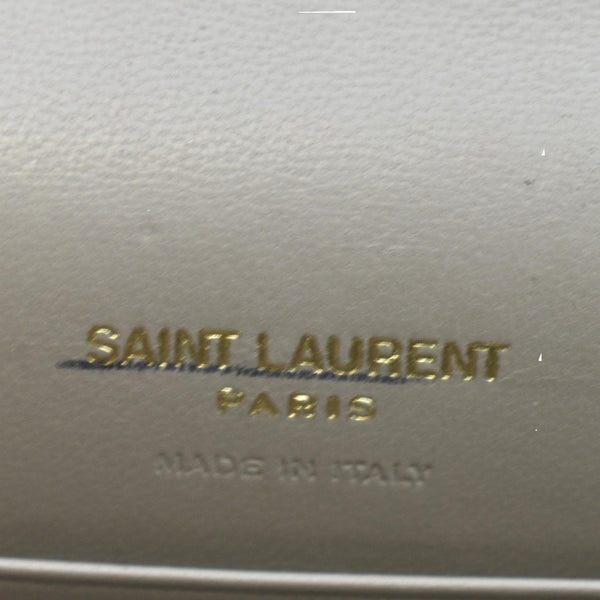 YVES SAINT LAURENT Gaby Small Envelope Quilted Leather Wallet Beige