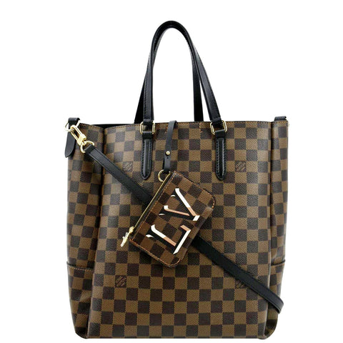 LOUIS VUITTON Belmont Damier Ebene Shoulder Bag Brown