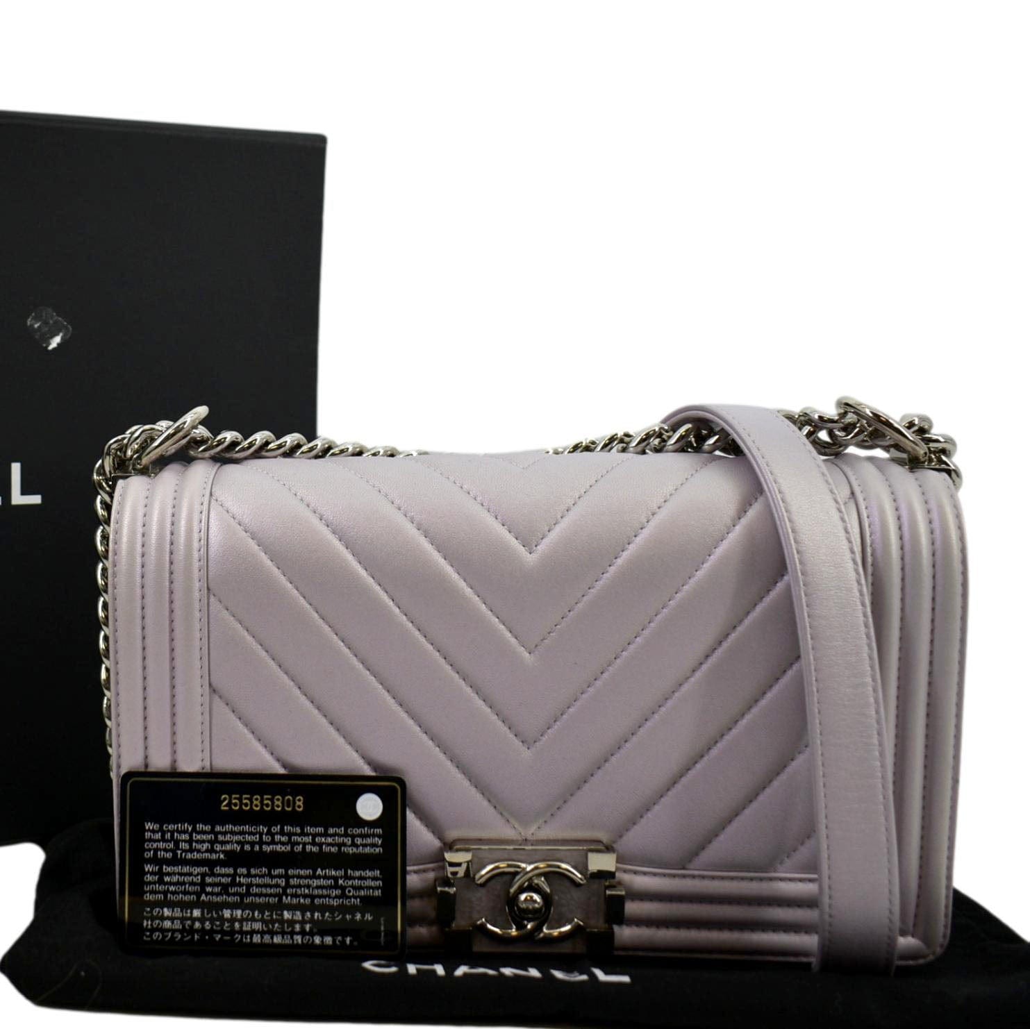 Chanel Medium Classic Double Flap Light Purple Caviar Silver Hardware in  2023