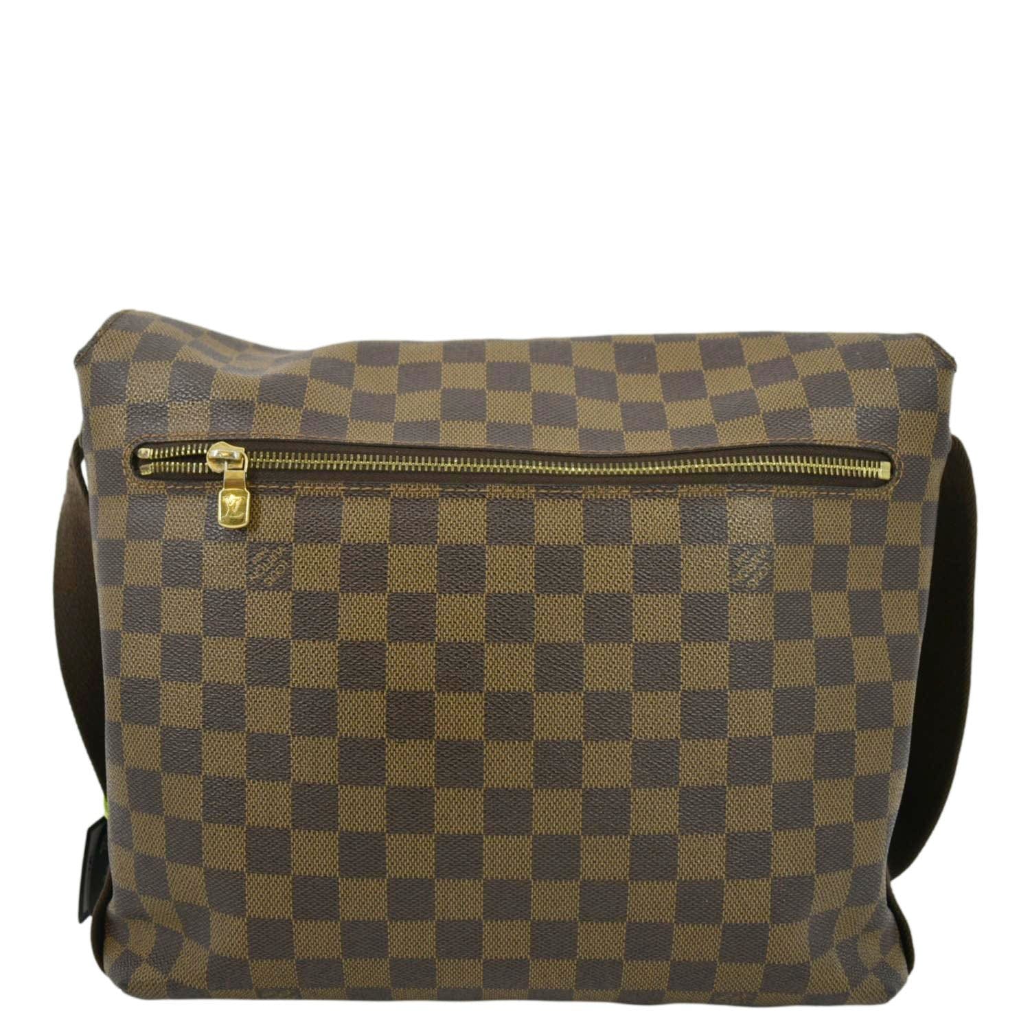 Louis Vuitton Brooklyn MM Damier Ebene Canvas Leather Shoulder Bag