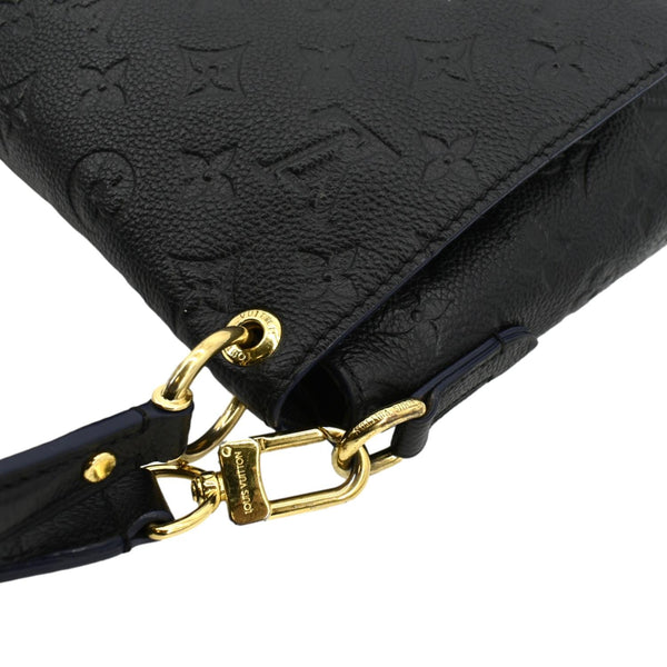 LOUIS VUITTON Blanche MM Empreinte Leather Shoulder Bag Black