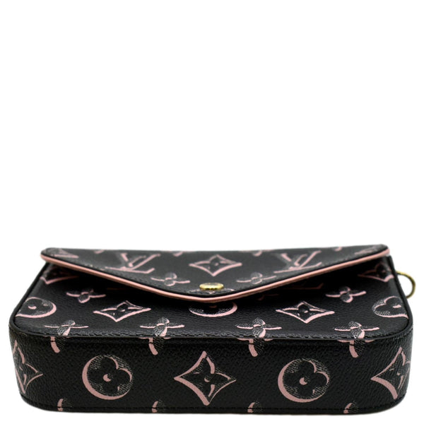 LOUIS VUITTON Felicie Strap & Go Monogram Canvas Crossbody Bag Black